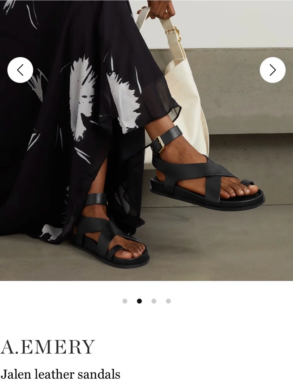 A. Emery Jalen (real leather) Toe-Ring Sandals size 39